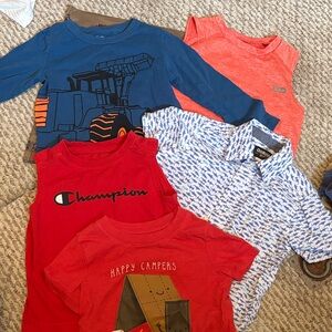 Champion Kids Red Sleeveless Logo Tank plus 4 other shirts